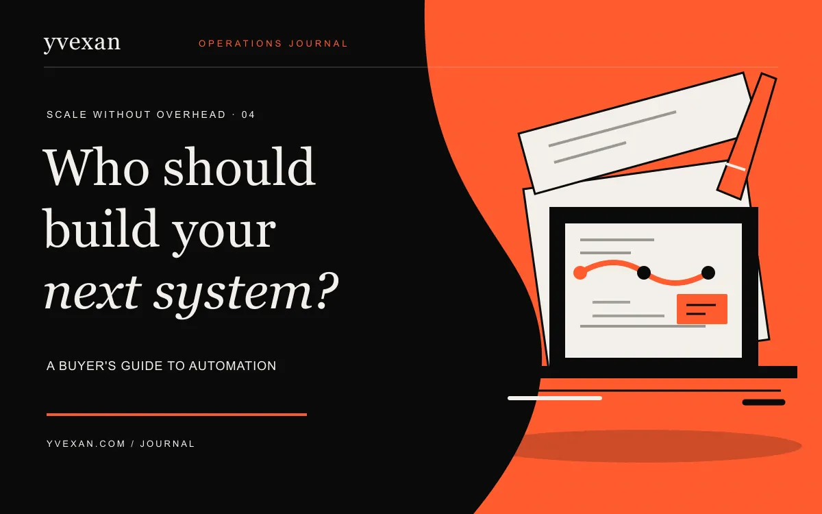 A marked automation proposal, workflow plan and orange pencil arranged on a dark work surface.